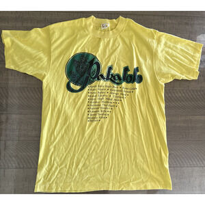 Vintage Pakalolo Hawaii Graphic Tee Super Shirts Size L Yellow 80s 90s Cannabis